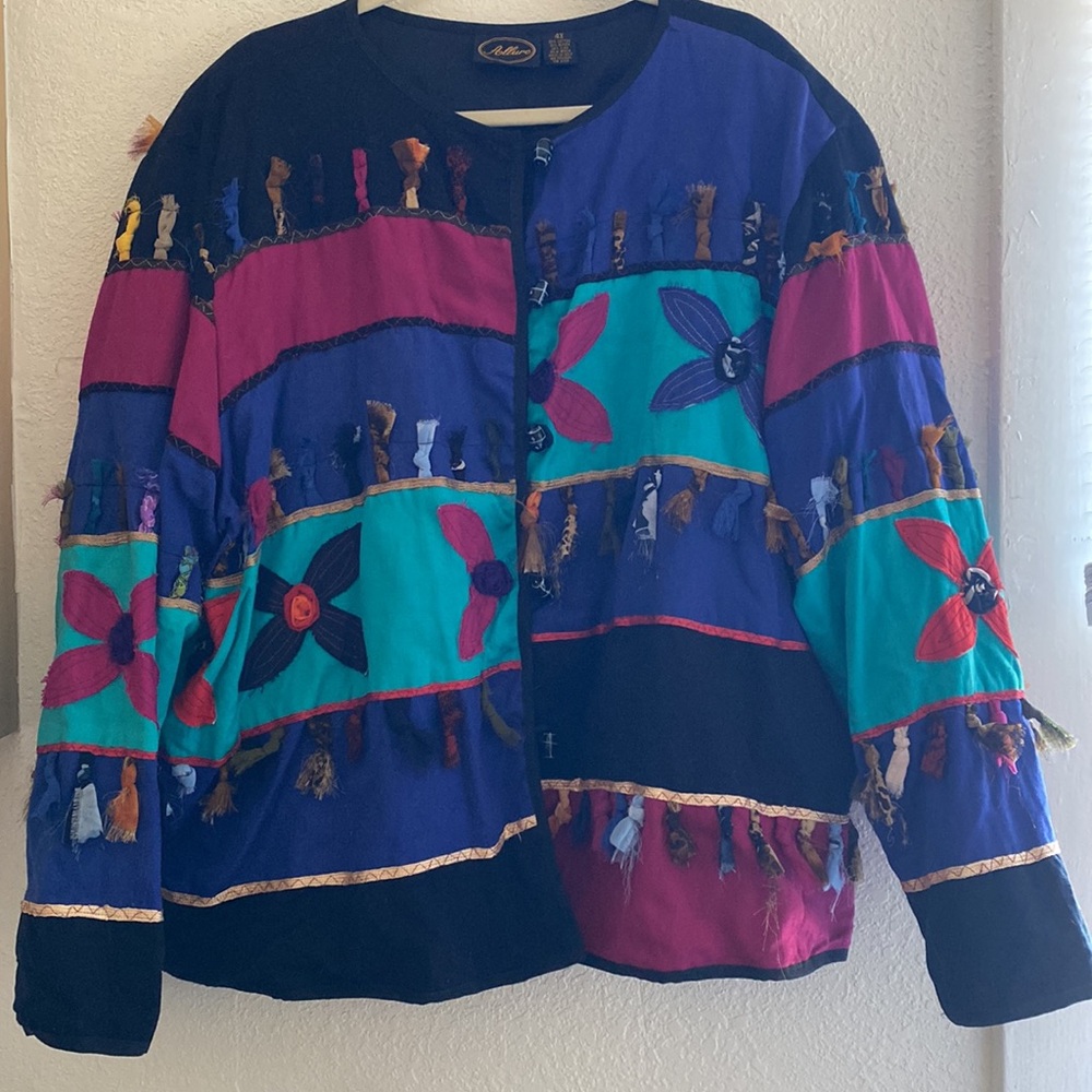 Allure Colorful Tapestry Jacket Size 4X